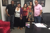 Mariana Ava esteve em reunião com a equipe da Sony Music, para traçar estratégias de divulgação do novo CD.