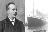 Pastor John Harper e o Titanic no porto de Southampton, na costa sul do Reino Unido, em 10 de abril de 1912. (Foto: Wikipedia)