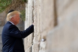 Donald Trump visita o Muro das Lamentações, na Cidade Velha de Jerusalém. (Foto: AFP/Mandel Ngan)