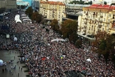 Cerca de 500 mil evangélicos se reuniram na praça central de Kiev, capital da Ucrânia. (Foto: Reprodução/Facebook/Mission Eurasia)