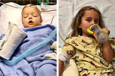 Jaxon, de dois anos e Addie, de quatro anos, contraíram a mesma infecção. (Foto: Reprodução/Instagram)