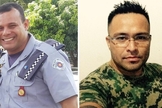O sargento da Polícia Militar, Toni de Ramos Costa e o segurança Adriano Shimabukuro. (Foto: Arquivo pessoal)