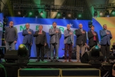 Na sequência, os pastores Edson Rebustini, Márcio Valadão, Walter Brunelli, Jabes Alencar, Jorge Linhares, Josué Gonçalves, Flamarion Rolando e Agenor Duque. (Foto: Guiame/Marcos Paulo Corrêa)