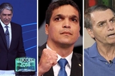 Em paralelo ao debate entre presidenciáveis na Globo, a rede Record exibiu uma entrevista gravada com Jair Bolsonaro, na casa do candidato; Cabo Daciolo não chegou a ser convidado pela organização do debate. (Foto: Reprodução/Guiame)