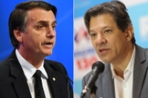 Os candidatos à Presidência da República Jair Bolsonaro e Fernando Haddad. (Foto: Nelson Almeida/AFP - Ulisses Dumas/Divulgação)