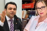 Marco Feliciano (esquerda) recebeu as denúncias feitas pela psicóloga Marisa Lobo (direita) contra os Conselhos de Piscologia. (Imagem: Guiame - edição)