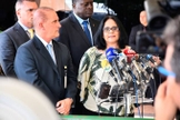 Damares Alves fala sobre ações à frente do Ministério da Mulher, Família e Direitos Humanos (Foto: Rafael Carvalho/Governo de Transição)