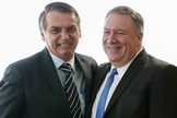 Presidente Jair Bolsonaro e secretário de Estado norte-americano, Mike Pompeo. (Foto: Marcos Correa/Reuters)