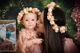 Noelma e sua filha Heloísa, agora livre do tumor na barriga. (Foto: Arquivo pessoal)