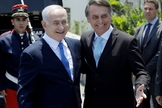 Jair Bolsonaro recebe Benjamim Netanyahu no Brasil. (Foto: Reprodução/Twitter)