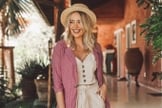 Looks com blazer de linho para se inspirar. (Foto: Reprodução/Pinterest)