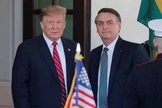 Presidente do Brasil, Jair Bolsonaro, e presidente dos EUA, Donald Trump, na Casa Branca. (Foto: Brendan Smialowski/AFP)
