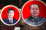 O presidente chinês Xi Jinping e o ex-presidente Mao Tse-Tung: muito em comum. (Foto: Reprodução/AP)
