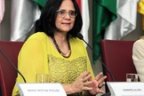 Ministra Damares Alves em audiência na Comissão de Direitos Humanos e Minorias da Câmara. (Foto: Willian Meira/MDH)