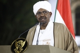 Omar al-Bashir durante um pronunciamento à nação sudanesa. (Foto: Ashraf Shazly/AFP)