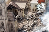 Igreja Luterana foi destruída após prédio desabar no Largo do Paissandu, em São Paulo. (Foto: Marivaldo Oliveira/Código19 /Agência O Globo)