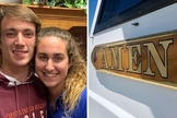 Tyler Smith e Heather Brown, de 17 anos, ficaram presos no mar por quase duas horas quando pediram ajuda a Deus. (Foto: Reprodução/WJAX/Eric Wagner)