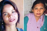 Depois que Asia Bibi (esquerda) foi liberada do Paquistão, Shagufta Kausar (direita) foi colocada em sua cela. (Foto: Reprodução)