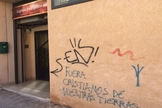 Fachada da igreja evangélica vandalizada. (Foto: Reprodução/Facebook)