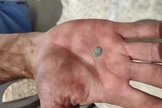 Moeda da era Hasmonean encontrada em uma escavação arqueológica em Shiloh, em junho de 2019. (Foto: Reprodução/Binyamin Spokesperson's Unit)