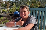 Levi Floyd, de 12 anos, sobreviveu a um afogamento na praia de Holden Beach, na Carolina do Norte, nos EUA. (Foto: Arquivo Pessoal)