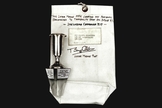 A bolsa que embalou o pão e o cálice levado por Buzz Aldrin para realizar Ceia na Lua. (Foto: David Frohman, Presidente da Peachstate Historical Consulting)