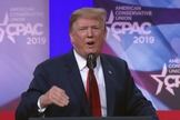 Donaldo Trump discursando na Conferência de Ação Política Conservadora 2019, nos EUA. (Foto: Reprodução/Ohio Star)
