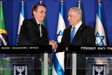 Bolsonaro e Netanyahu em encontro no Brasil. (Foto: Reprodução/Metrópoles)