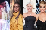 Ariana Grande, Billie Eilish, Lady Gaga e Katy Perry. (Foto: Reprodução/CBS/ABC/NBC)