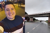Paulo Costa passava de carro pela rodovia quando notou uma mulher na beirada do pontilhão. (Foto: Reprodução/Facebook)