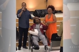 Waguinho junto com Arlindo Cruz e sua esposa Barbara. (Foto: Reprodução/Instagram)