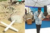 Restos da igreja cristã demolida pelas autoridades indianas (à esquerda) e culto sendo realizado ao ar livre (à direita). (Foto: Reprodução/Premier)
