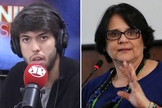 Caio Coppolla e ministra Damares Alves. (Foto: Reprodução/YouTube)