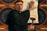 Lutero prega as 95 teses na porta da Catedral de Wittenberg, em 31 de outubro de 1517. (Foto: Pinterest)