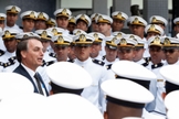 Jair Bolsonaro durante cerimônia de formatura de oficiais da Marinha do Brasil. (Foto: Alan dos Santos/PR)