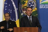 Presidente Jair Bolsonaro em sua participação no Culto de Ação de Graças no Palácio do Planalto, em 17 de dezembro de 2019. (Foto: Valter Campanato/Agência Brasil)