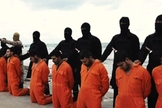 Cristãos executados pelo Estado Islâmico, em fevereiro de 2015. (Foto: Reprodução / Reuters)