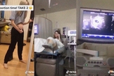 Vídeo publicado na plataforma TikTok mostra adolescente celebrando o que seria um aborto. (Imagem: TikTok)