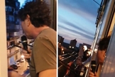 Pastor italiano Carmelo Cancilla pregou a partir de sua sacada na Itália. (Foto: Chiesa Evangelica Sela Siracusa)