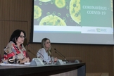 Ministra Damares Alves falou com líderes religiosos sobre prevenção ao coronavírus. (Foto: Willian Meira/AscomMMFDH)