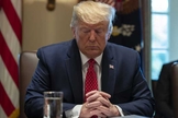 Em uma teleconferência, pastores oraram por Trump e integrantes do governo, em meio ao combate à pandemia do coronavírus. (Foto: EVAN VUCCI/AP Photo)