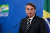 Presidente Jair Bolsonaro durante coletiva de imprensa em Brasília. (Foto: Marcos Corrêa/PR)