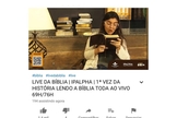 Igreja realizou 77 horas de transmissão da leitura da Bíblia. (Foto: Reprodução/Gospelmente)