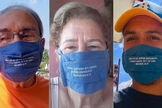 Máscaras para proteção durante pandemia estampam versículos bíblicos. (Foto: Reprodução/GOD TV)