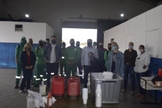 Profissionais de limpeza pública durante café da manhã oferecido por igreja do Paraná. (Foto: Reprodução/Facebook)