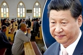 Em destaque, o presidente do governo comunista chinês, Xi Jinping. (Foto: Reprodução/China Aid)