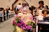 Hester Ford durante culto na Igreja Batista em Charlotte, nos EUA. (Foto: Macedonia Baptist Church of Charlotte)
