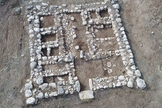 Fotografia aérea do forte encontrado no sul de Israel. (Foto: Divulgação/Autoridade de Antiguidades de Israel)