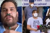 O sertanejo Cauan: internado e no momento da alta após Covid-19. (Foto: Reprodução/Veja)