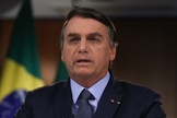 Presidente da República Jair Bolsonaro, durante gravação de discurso para a 75ª Assembleia Geral da ONU. (Foto: Marcos Corrêa/PR)